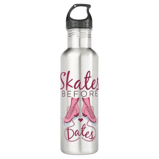 Skate Vor dem Datum Niedliche Abbildung Skaten-Ice Edelstahlflasche (Vorderseite)