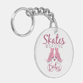Skate Vor dem Datum Niedliche Abbildung Skaten-Ice Schlüsselanhänger (Vorderseite links)