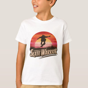 Skate Warrior - Retro Sunset Vintage T-Shirt