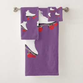 Skate Weißer Roller Badezimmer Handtuchhandtuch Se Badhandtuch Set