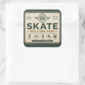 Skate Willkommen Hier Shared Mobility Aufkleber (Tasche)