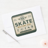 Skate Willkommen Hier Shared Mobility Aufkleber (Umschlag)