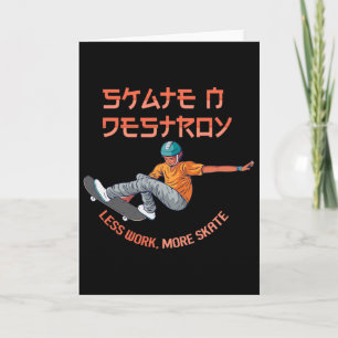 Skate Zerstörer Arbeiter Skater Skaten Skateboard Karte