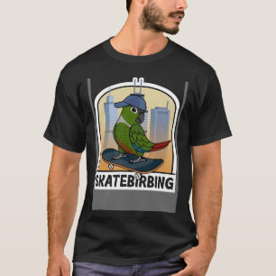 Skatebirbing Papagei in grüner Wange T-Shirt