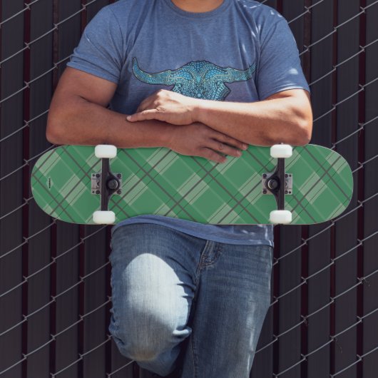 Skateboard 2 Tone Kariert Green HAMbWG (Außenbereich 3)