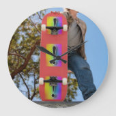 Skateboard Acryl Große Wanduhr (Vorderseite)