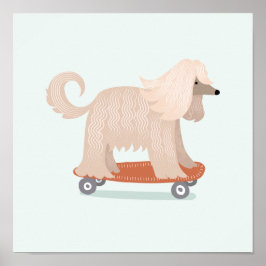 Skateboard Afghane Poster