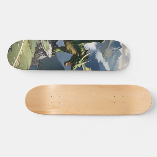 Skateboard Agresivo dragón en un acantilado (Horizontal)
