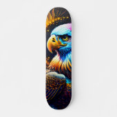 Skateboard Águila multicolor al acecho (Vorne)