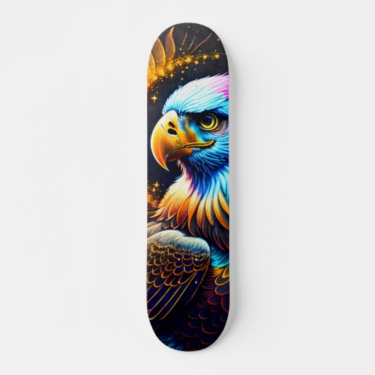 Skateboard Águila multicolor al acecho (Vorne)