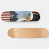 Skateboard American BALD EAGLE SMILING Skull (Horizontal)