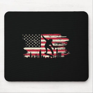 Skateboard Amerikanische Flagge Skateboarding Skat Mousepad