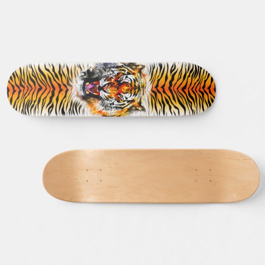 Skateboard Art - Tiger schmücken mit Streifen (Horizontal)