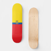 Skateboard auf der Flagge von Equador (Vorderseite)