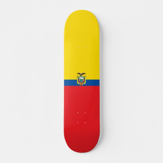 Skateboard auf der Flagge von Equador (Vorne)