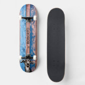 Skateboard aus verwittertem Holz (Vorderseite)