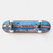 Skateboard aus verwittertem Holz (Horizontal)