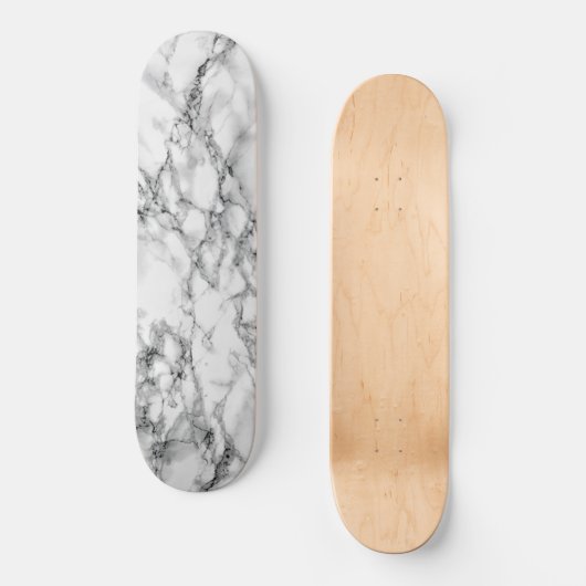 Skateboard aus weißem Marmor (Vorderseite)