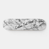 Skateboard aus weißem Marmor mit benutzerdefiniert (Horizontal)