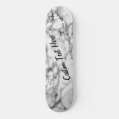 Skateboard aus weißem Marmor mit benutzerdefiniert (Vorderseite)