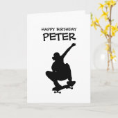 SKATEBOARD Axle Stall HAPPY BIRTHDAY Boy Card Karte (Gelbe Blume)