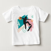 Skateboard Baby T-shirt (Vorderseite)