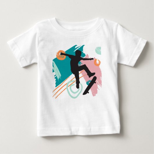 Skateboard Baby T-shirt (Vorderseite)