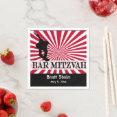 Skateboard Bar Mitzvah Thema Serviette (Beispiel)