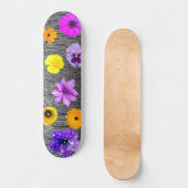 Skateboard Bäume und Frühlingsblumen (Vorderseite)