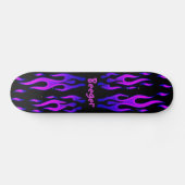 Skateboard (Baut.) - blaue u. lila Flammen (Horizontal)