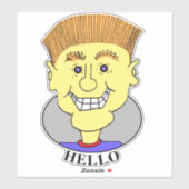 SKATEBOARD BILLY SAYS HELLO - AUFKLEBER (Blatt)