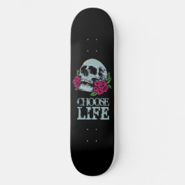 Skateboard Black Blue Skull POSTIVE WORTE
