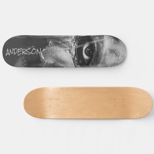 Skateboard Black Eye Skull (Horizontal)