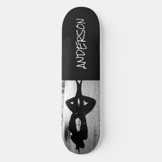 Skateboard Black Lady on Beach (Vorderseite)