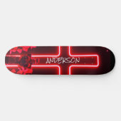Skateboard Black Neon Cross (Horizontal)