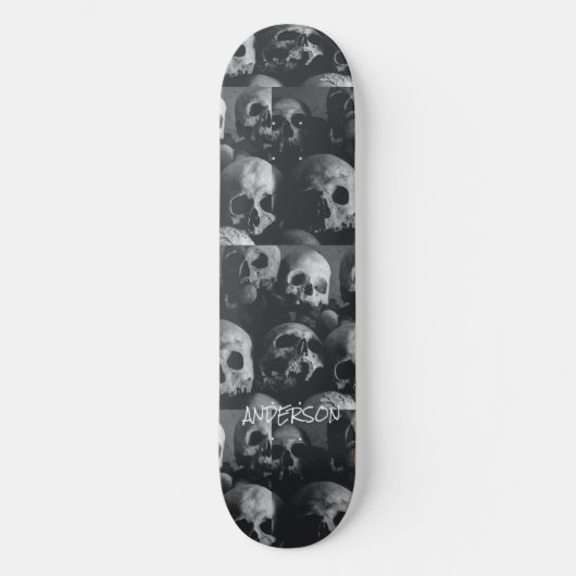 Skateboard Black Skeleton Skulls Halloween (Vorderseite)