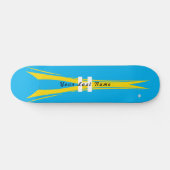 Skateboard Blau und Gelb HAMbyWG (Horizontal)