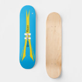 Skateboard Blau und Gelb HAMbyWG (Vorderseite)