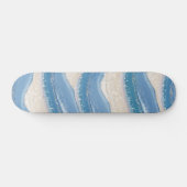 Skateboard "Blue Abstrakt Waves" (Horizontal)