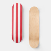 Skateboard Blue Fiery Red & White Strip (Vorderseite)