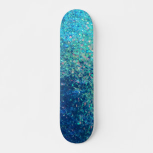 Skateboard Blue Ocean Glitzer, 7¾ Zoll Deck