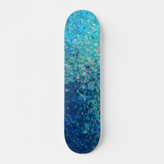 Skateboard Blue Ocean Glitzer, 7¾ Zoll Deck (Vorne)