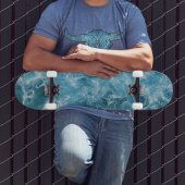 Skateboard "Blue Ocean Waves"