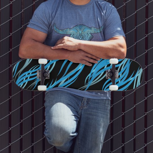 Skateboard-Blue Waves Skateboard (Außenbereich 3)