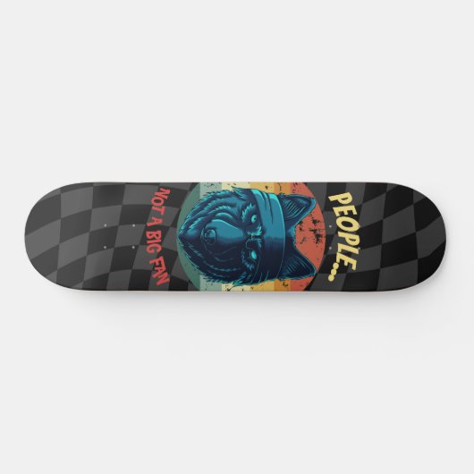 Skateboard Blue Wolf (Horizontal)