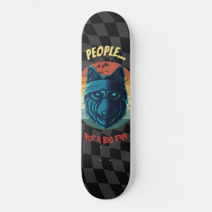 Skateboard Blue Wolf