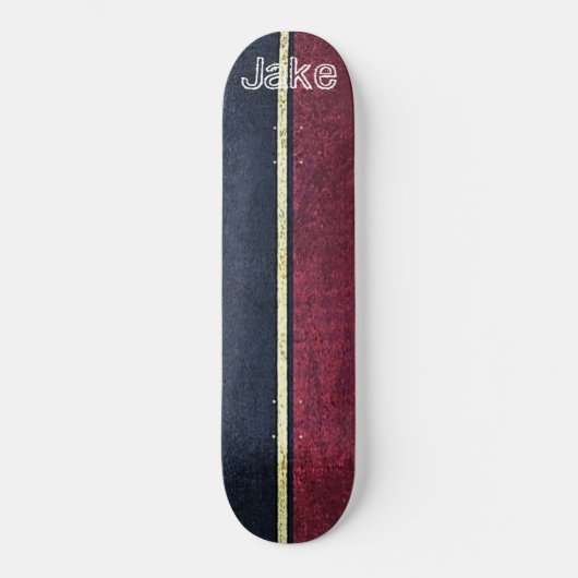 Skateboard Burgundy Black Gold (Vorderseite)