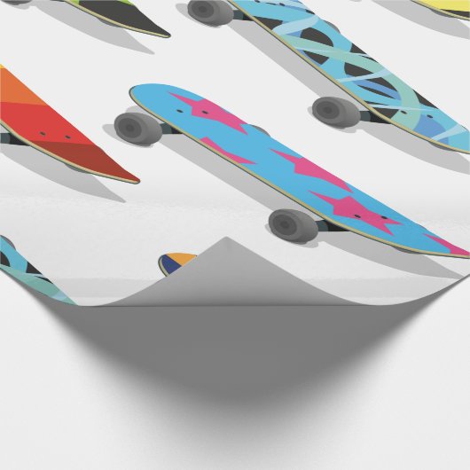 Skateboard Cartoon. Geschenkpapier (Ecke)