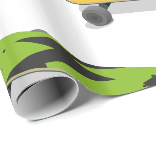 Skateboard Cartoon. Geschenkpapier (Rolleneckpunkt)