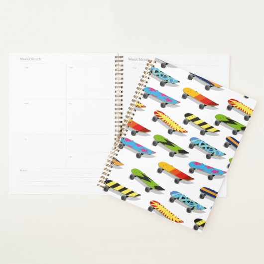 Skateboard Cartoon. Planer (Anzeige)